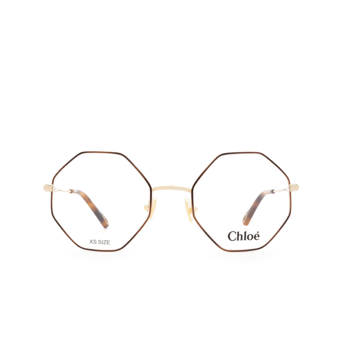 Occhiali da vista Chloé CH0022O irregolari 007 Gold & Havana  - frontale