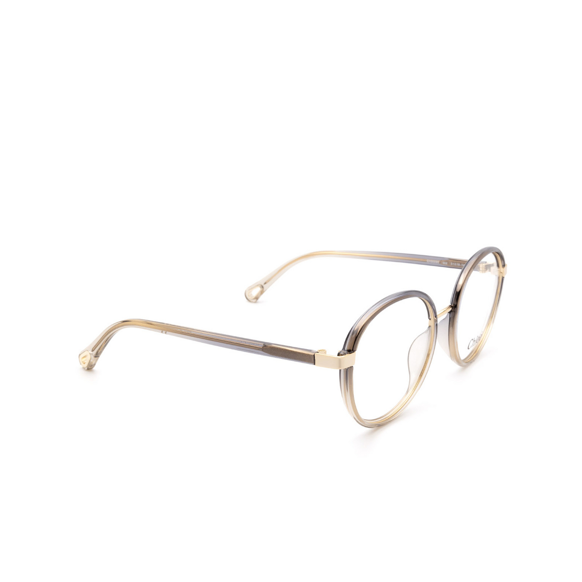 Chloé CH0033O round Eyeglasses 002 Grey - three-quarters view