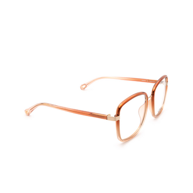 Chloé CH0034O rectangle Eyeglasses 001 orange - three-quarters view