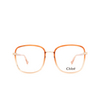 Occhiali da vista Chloé CH0034O rettangolari 001 orange - anteprima prodotto 1/4