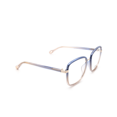 Chloé CH0034O rectangle Eyeglasses 002 blue - three-quarters view