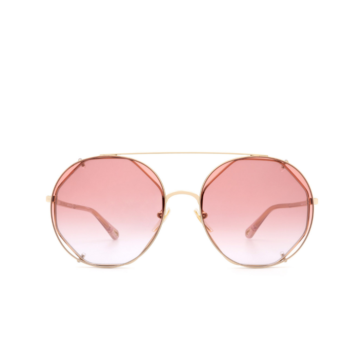 Chloé Demi round Sunglasses 004 Gold - front view