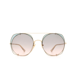 Chloé® Square Sunglasses: Demi Round CH0042S color Gold 001.