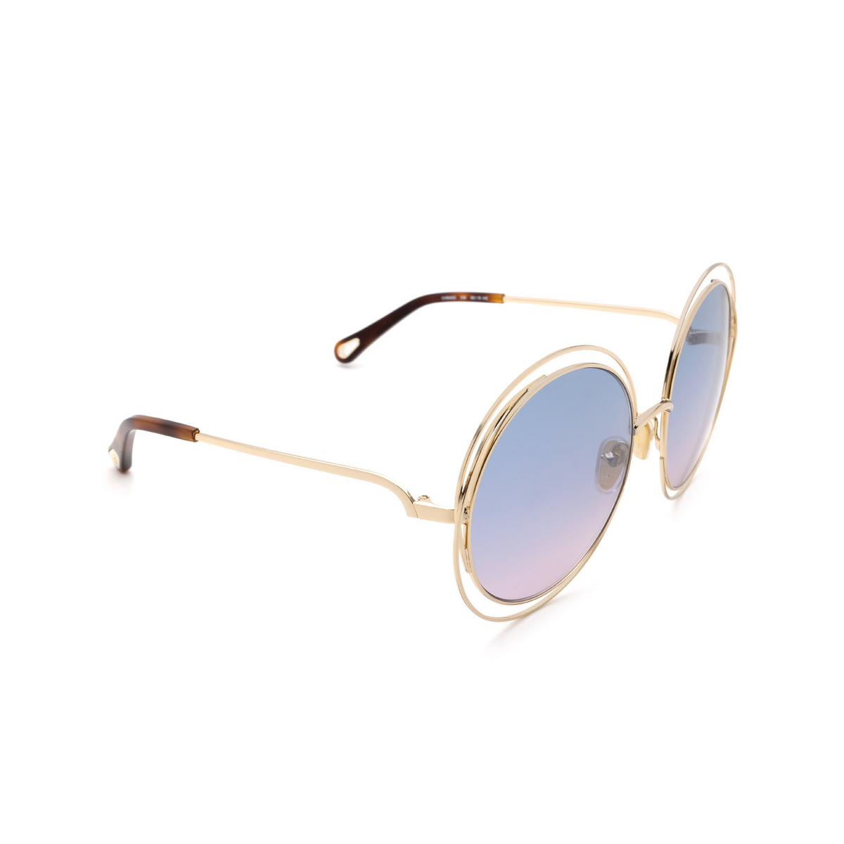 Chloé CH0045S round Sunglasses 006 Gold - three-quarters view