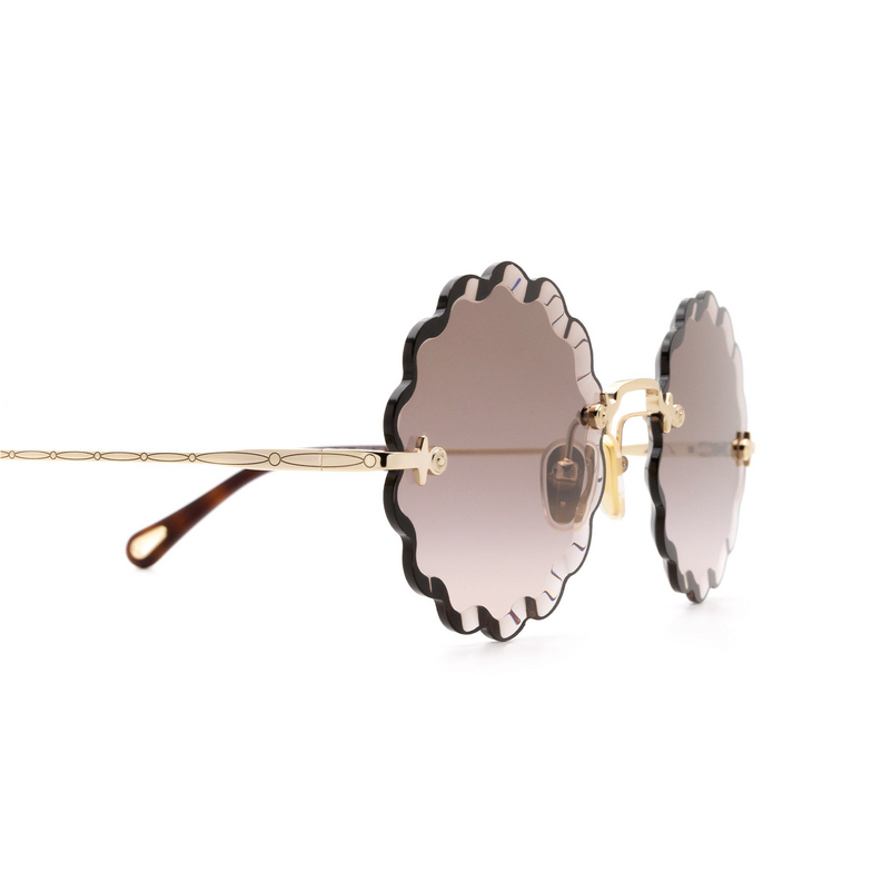 Chloé CH0047S round Sunglasses 004 gold - 3/4