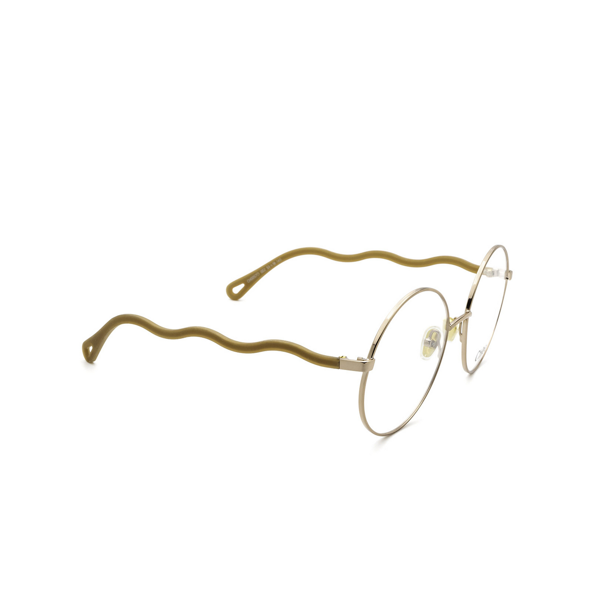 Chloé CH0057O round Eyeglasses 002 Brown - three-quarters view
