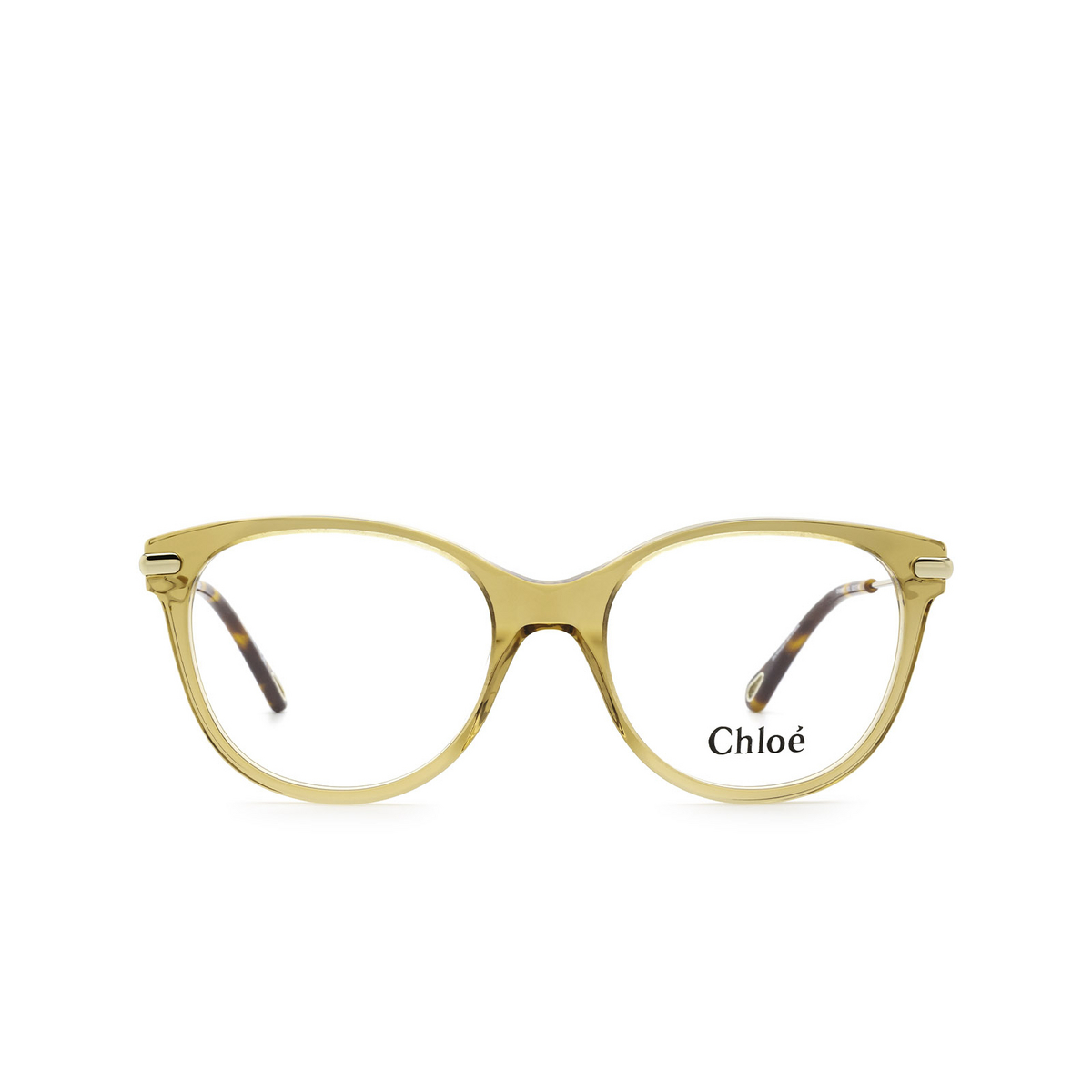 Chloé CH0058O cateye Eyeglasses 003 Light Brown - front view
