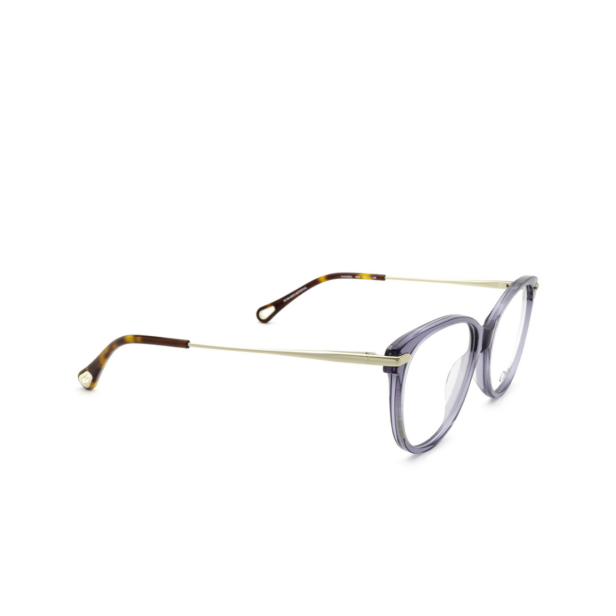 Occhiali da vista Chloé CH0058O cat-eye 008 Blue - tre quarti