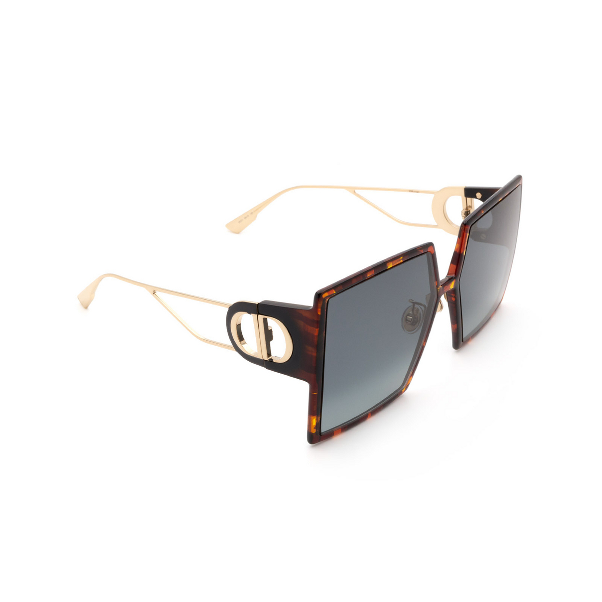 Dior® Square Sunglasses: 30MONTAIGNE color Havana EPZ/1I - three-quarters view.