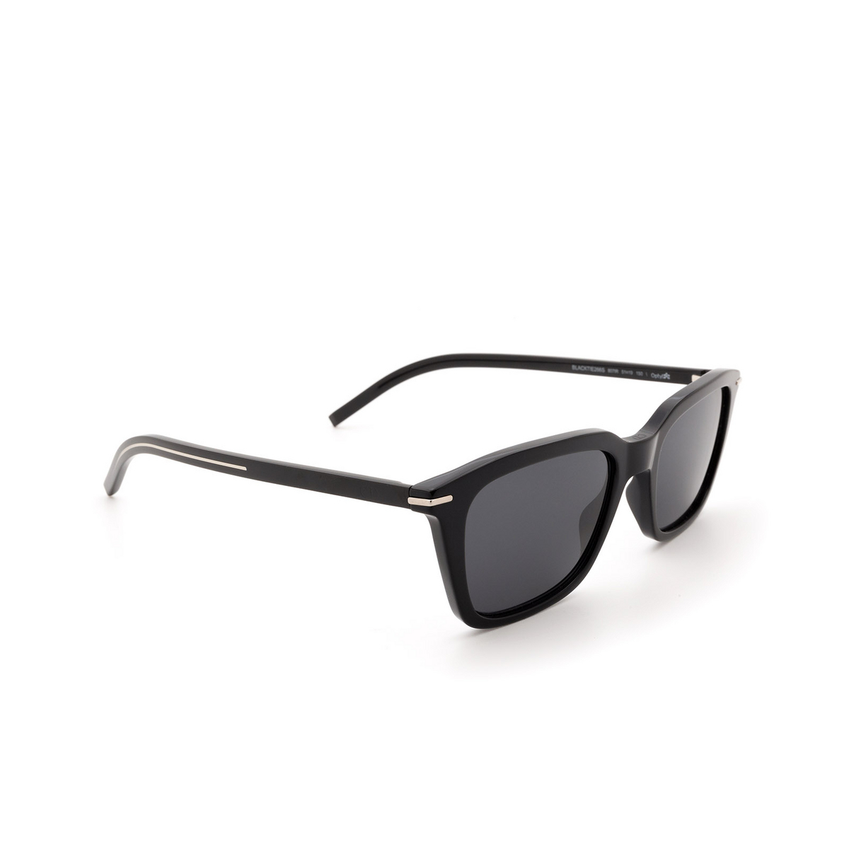 Dior® Square Sunglasses: BLACKTIE266S color Black 807/IR - three-quarters view.