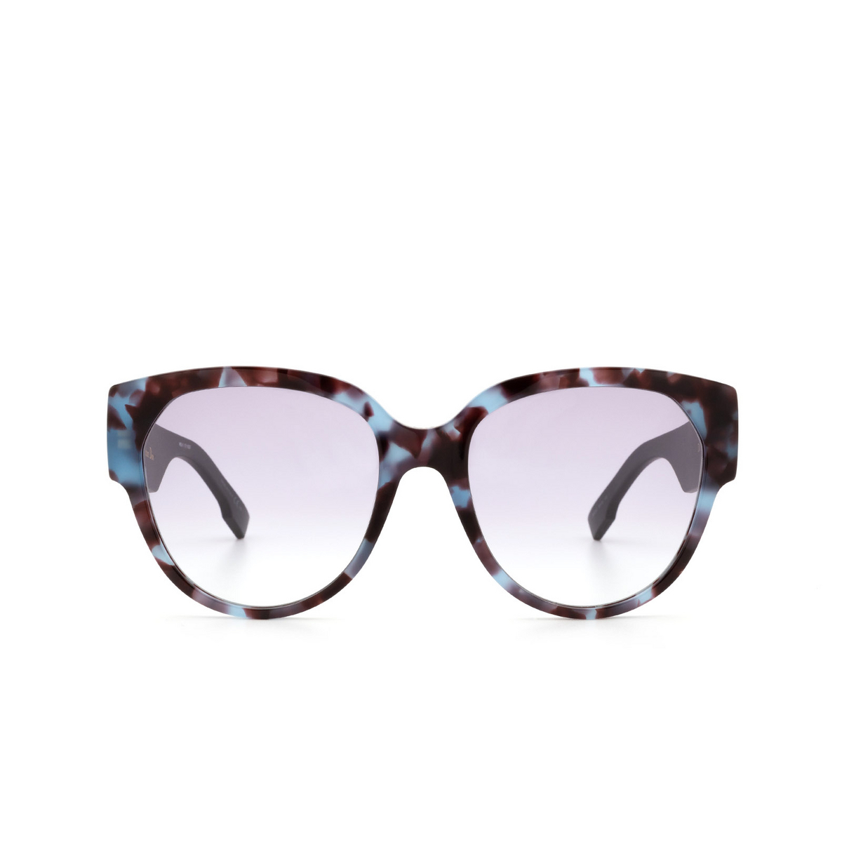 Dior® Butterfly Sunglasses: DIORID2 color Blue Havana Jbw/so - front view.