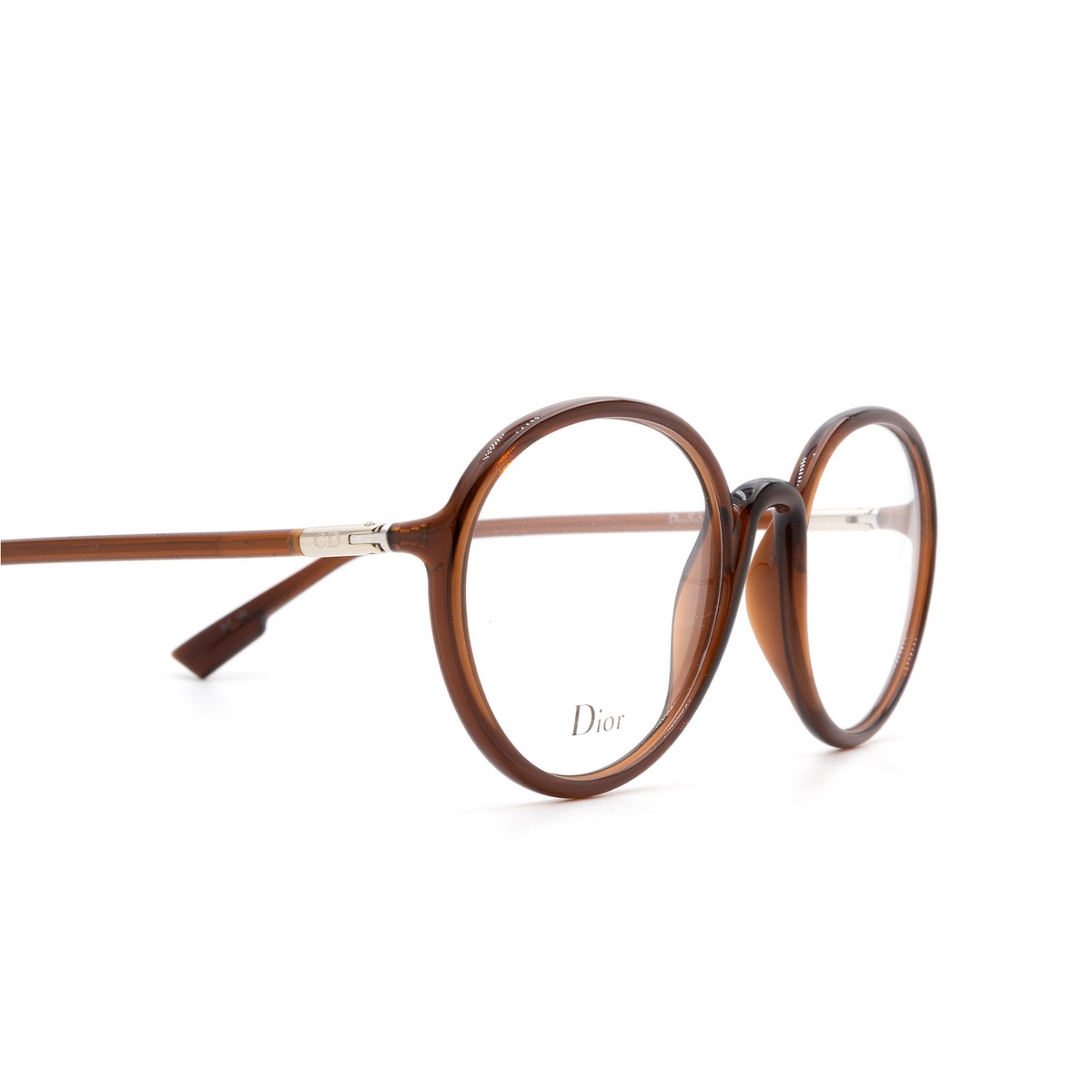 Dior® Round Eyeglasses: DIORSOSTELLAIREO2 color Brown 2LF - 3/3.