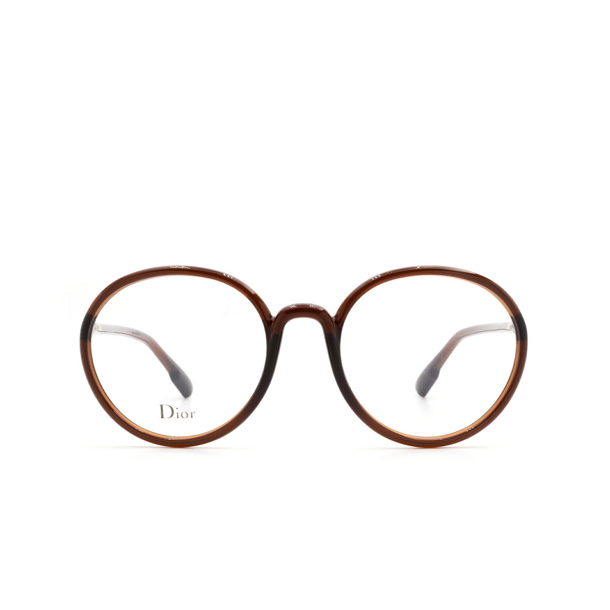 Dior® Round Eyeglasses: DIORSOSTELLAIREO2 color 2LF Brown - front view