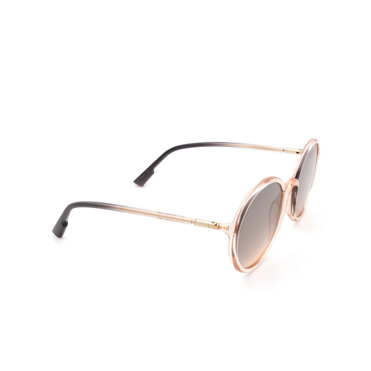 Dior® Round Sunglasses: SOSTELLAIRE2 color Coral 1N5/FF - three-quarters view.