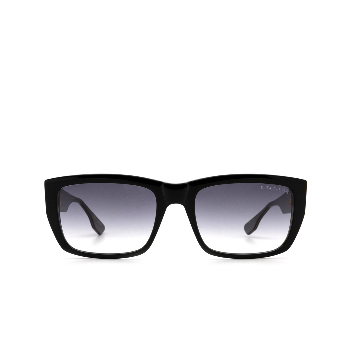 Dita® Rectangle Sunglasses: Alican DTS404-A-01 color Black Blk - front view.