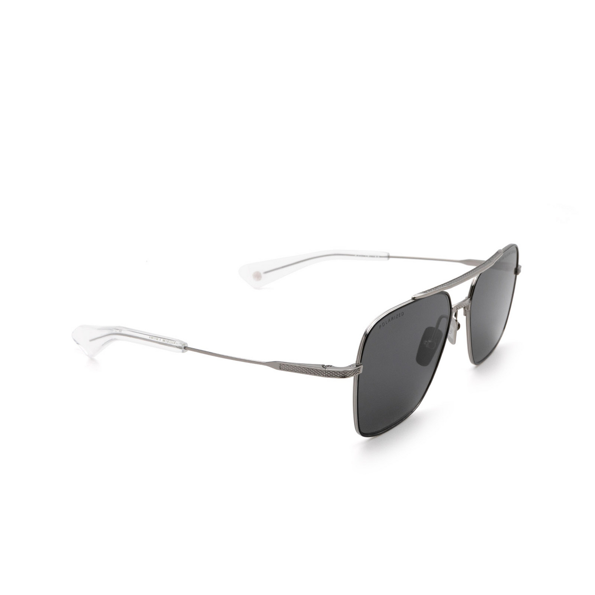 Dita® Aviator Sunglasses: DTS111-57-05-Z color Black Palladium Pld-blk - three-quarters view.