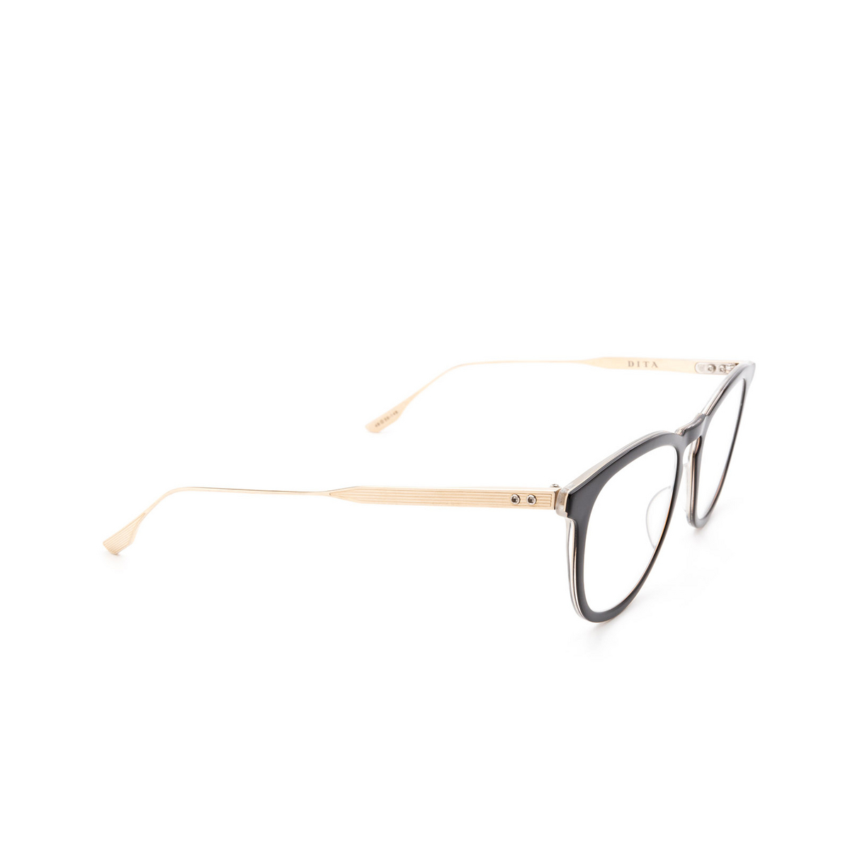 Dita DTX105 Eyeglasses BLK-GLD - three-quarters view