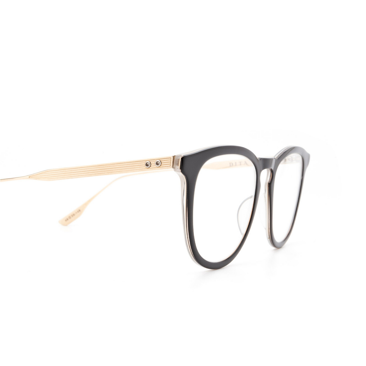 Dita® Square Eyeglasses: DTX105 color Blk-gld - 3/3.