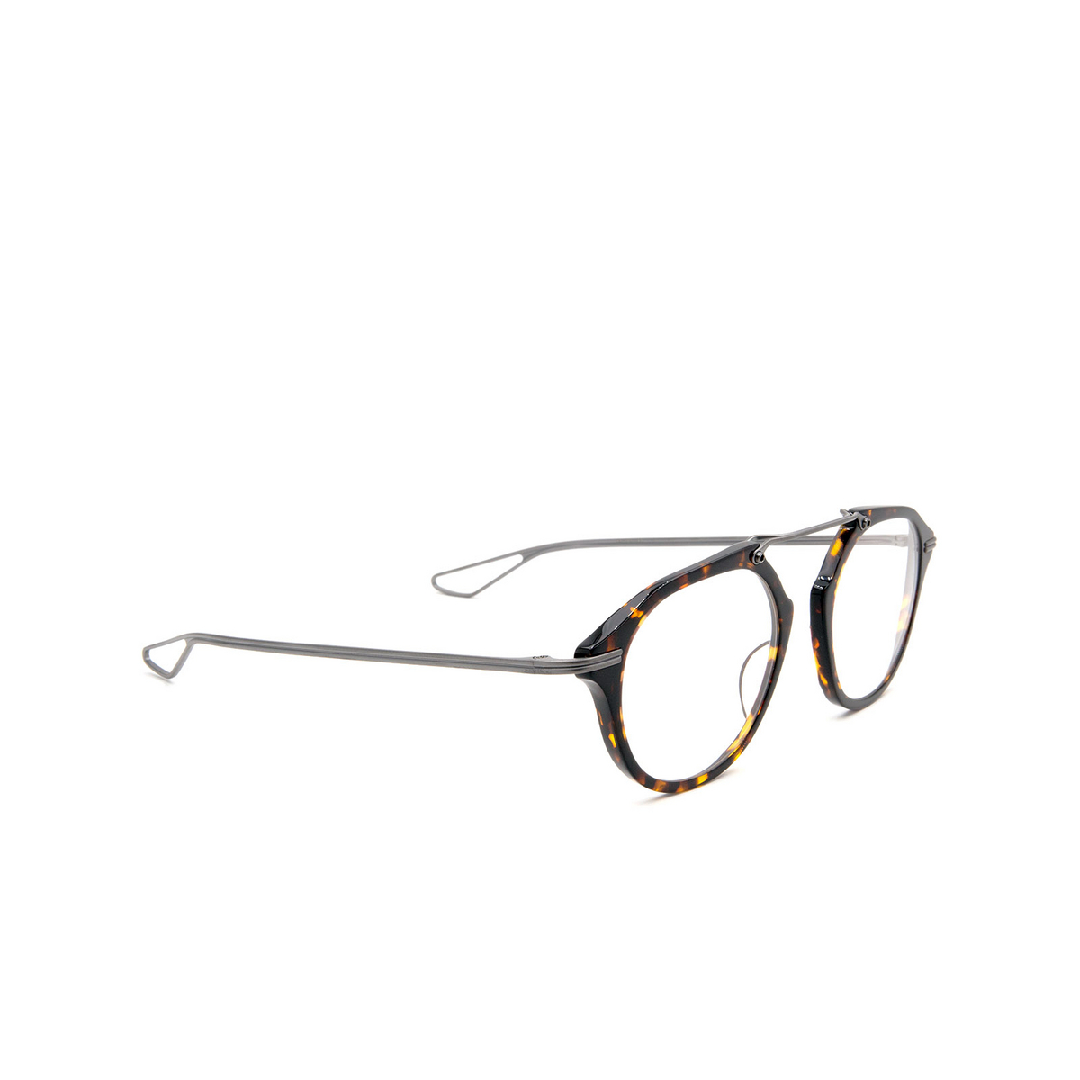 Dita® Aviator Eyeglasses: DTX119 color Trt-gun - three-quarters view.