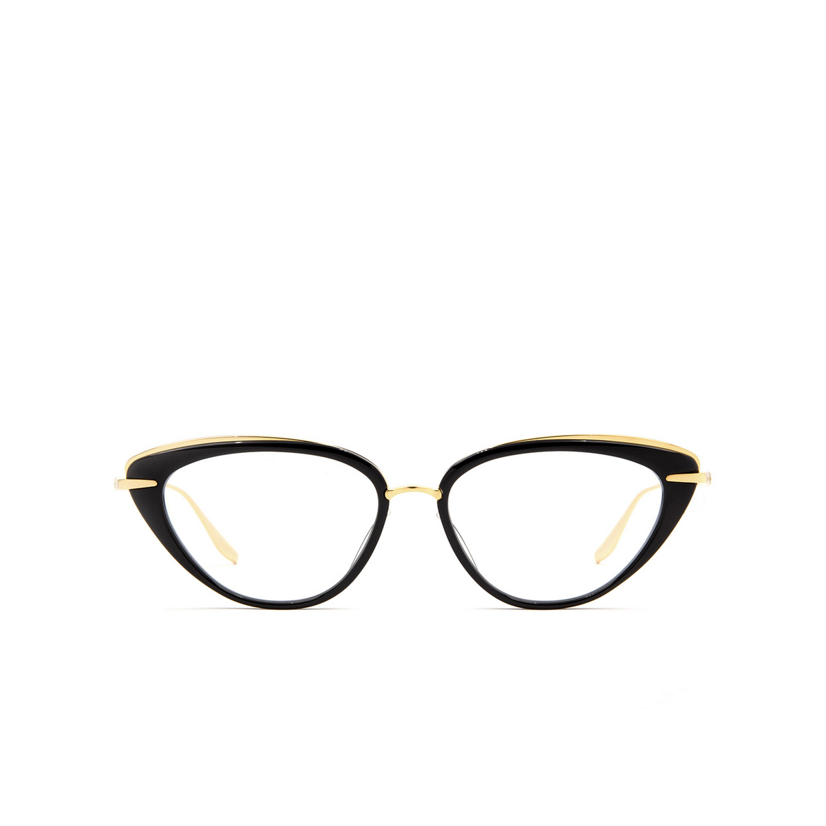 Dita® Cat-eye Eyeglasses: DTX517 color Blk-gld - front view.