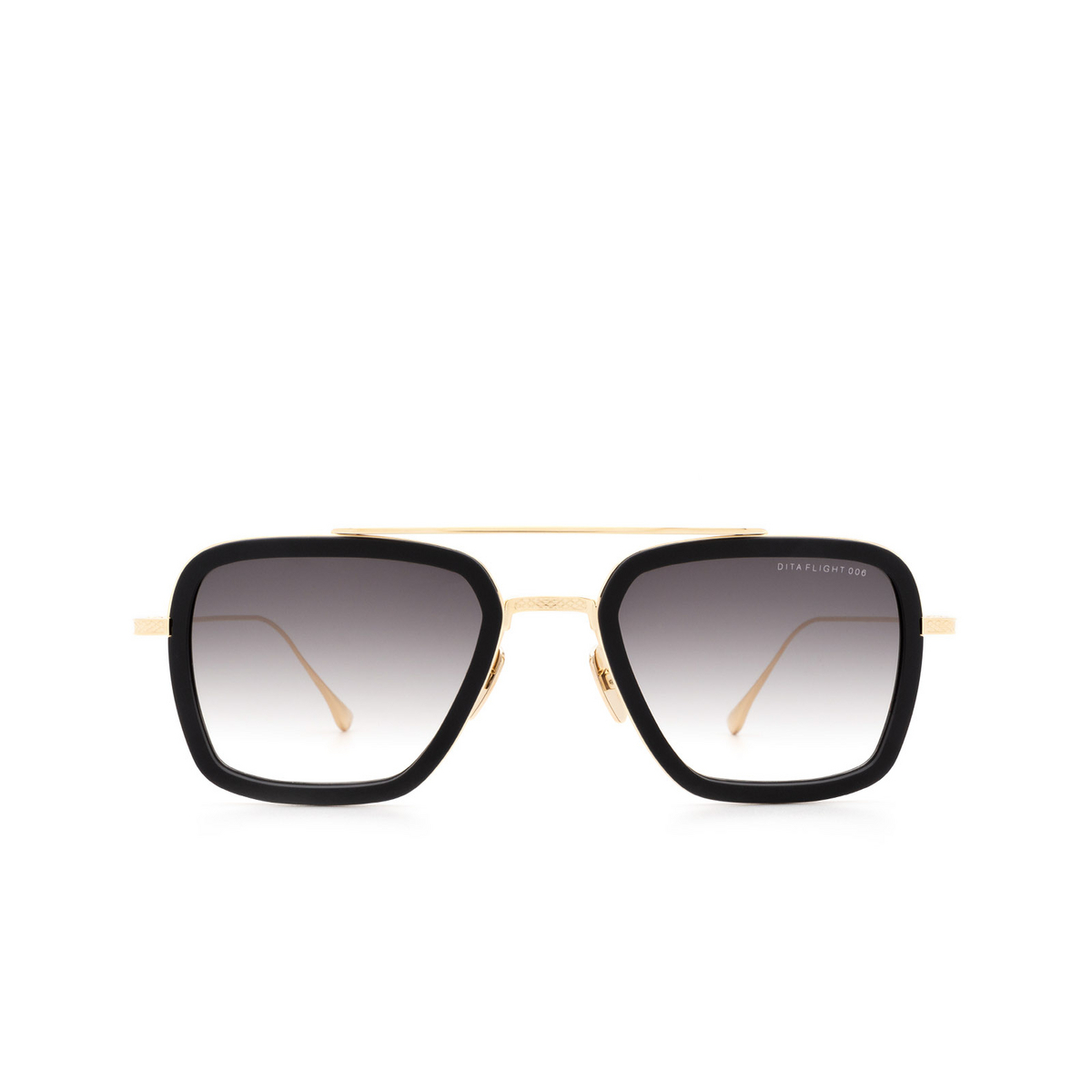 Dita FLIGHT.006 Sunglasses BLK-GLD Black & Gold - front view