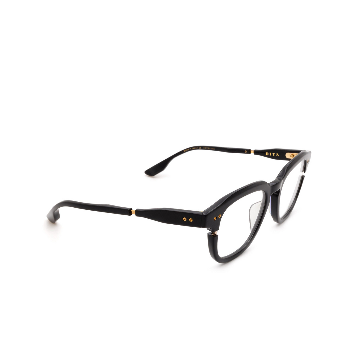 Dita DTX702-A-01-Z Eyeglasses BLK-GLD Black & White Gold - three-quarters view