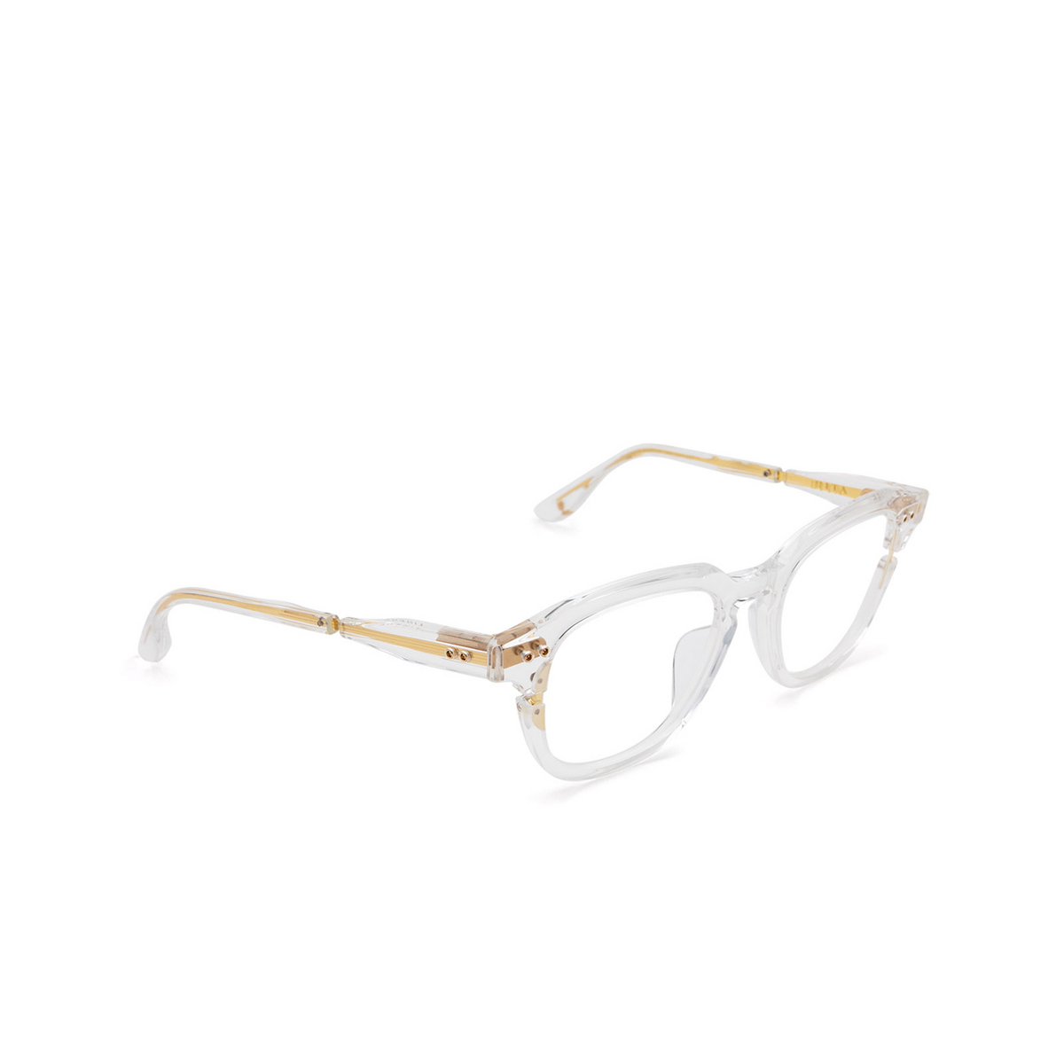 Dita DTX702-A-03 Eyeglasses CLR-GLD Crystal Gold - three-quarters view