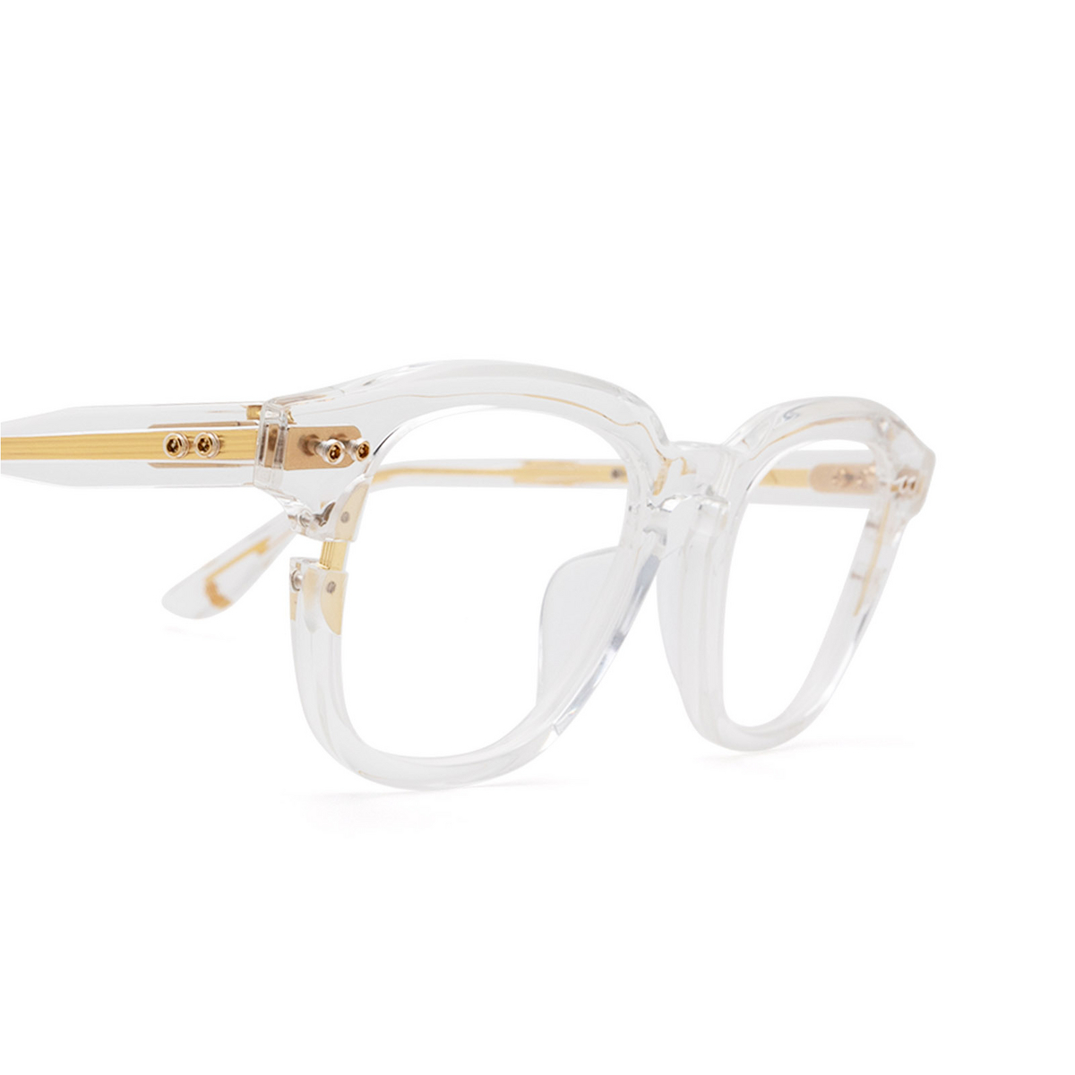 Dita® Square Eyeglasses: Lineus DTX702-A-03 color Crystal Gold Clr-gld - 3/3.