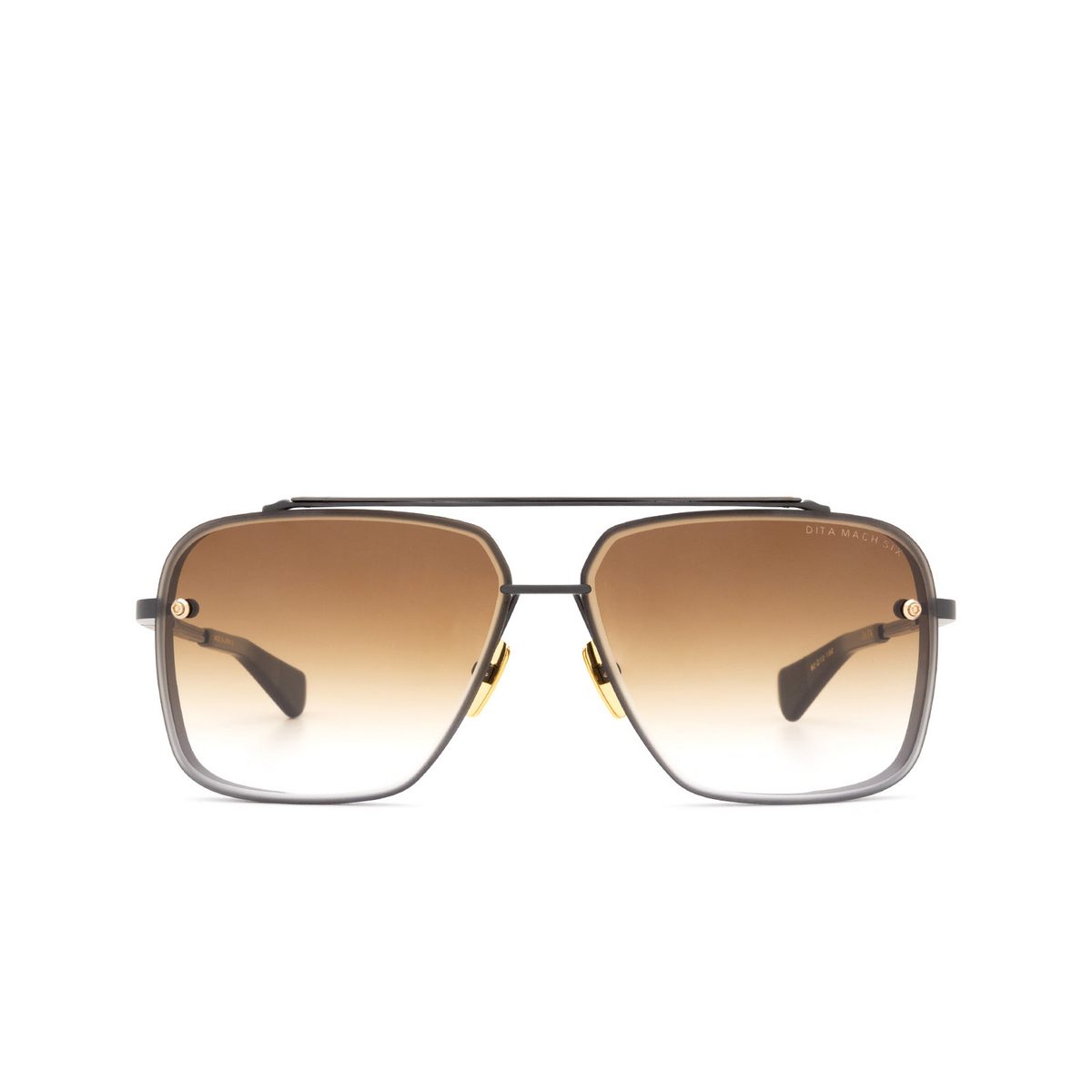 Dita® Aviator Sunglasses: Mach-six DTS121-62-03-Z color Black Blk-blk - front view.