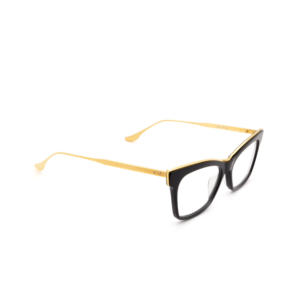 Dita NEMORA Eyeglasses BLK-GLD Black & Gold - three-quarters view