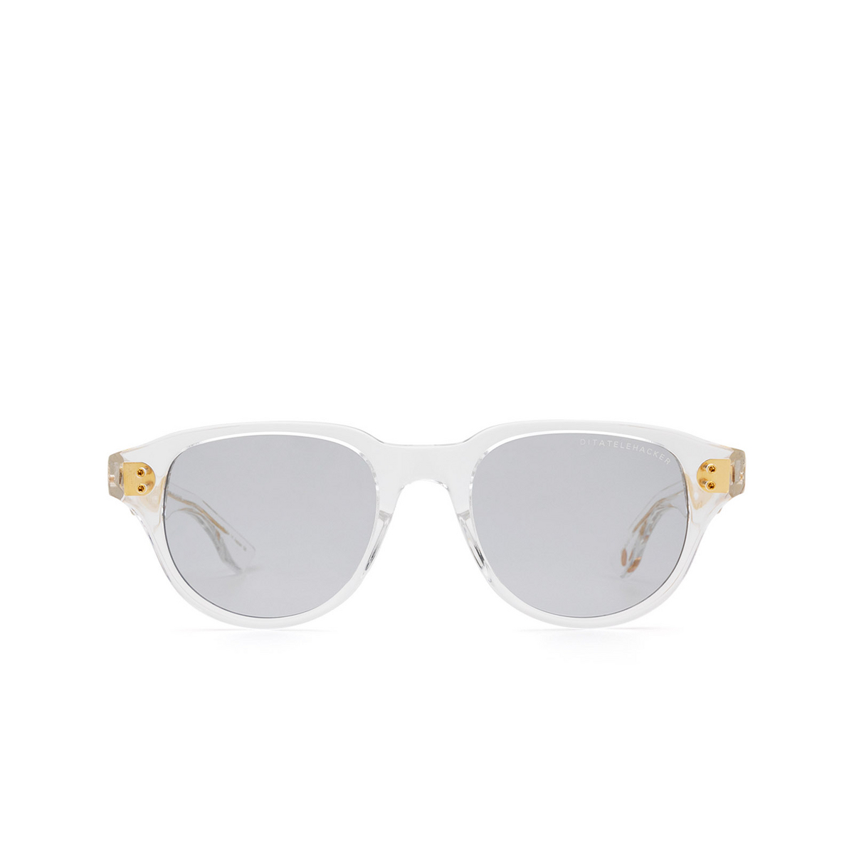 Dita® Square Sunglasses: Telehacker DTS708-A-03 color Crystal Gold Clr-gld - front view.