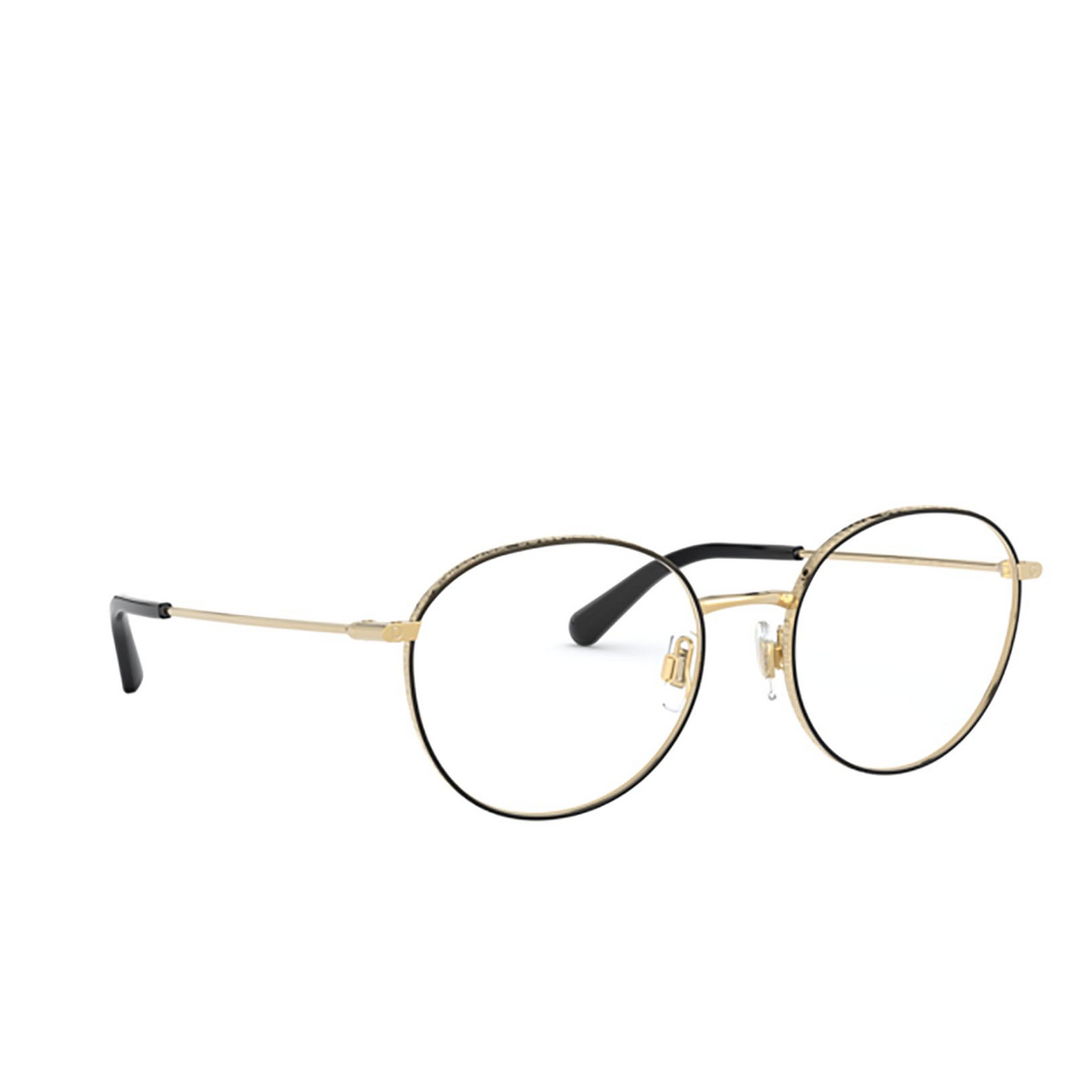 Dolce & Gabbana DG1322 Eyeglasses 1334 GOLD / BLACK - three-quarters view