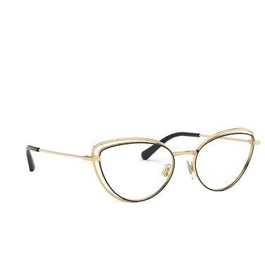 Dolce & Gabbana DG1326 Eyeglasses 1334 gold / black - three-quarters view