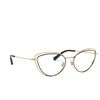 Dolce & Gabbana® Cat-eye Eyeglasses: DG1326 color Gold / Brown 1344 - product thumbnail 2/3.