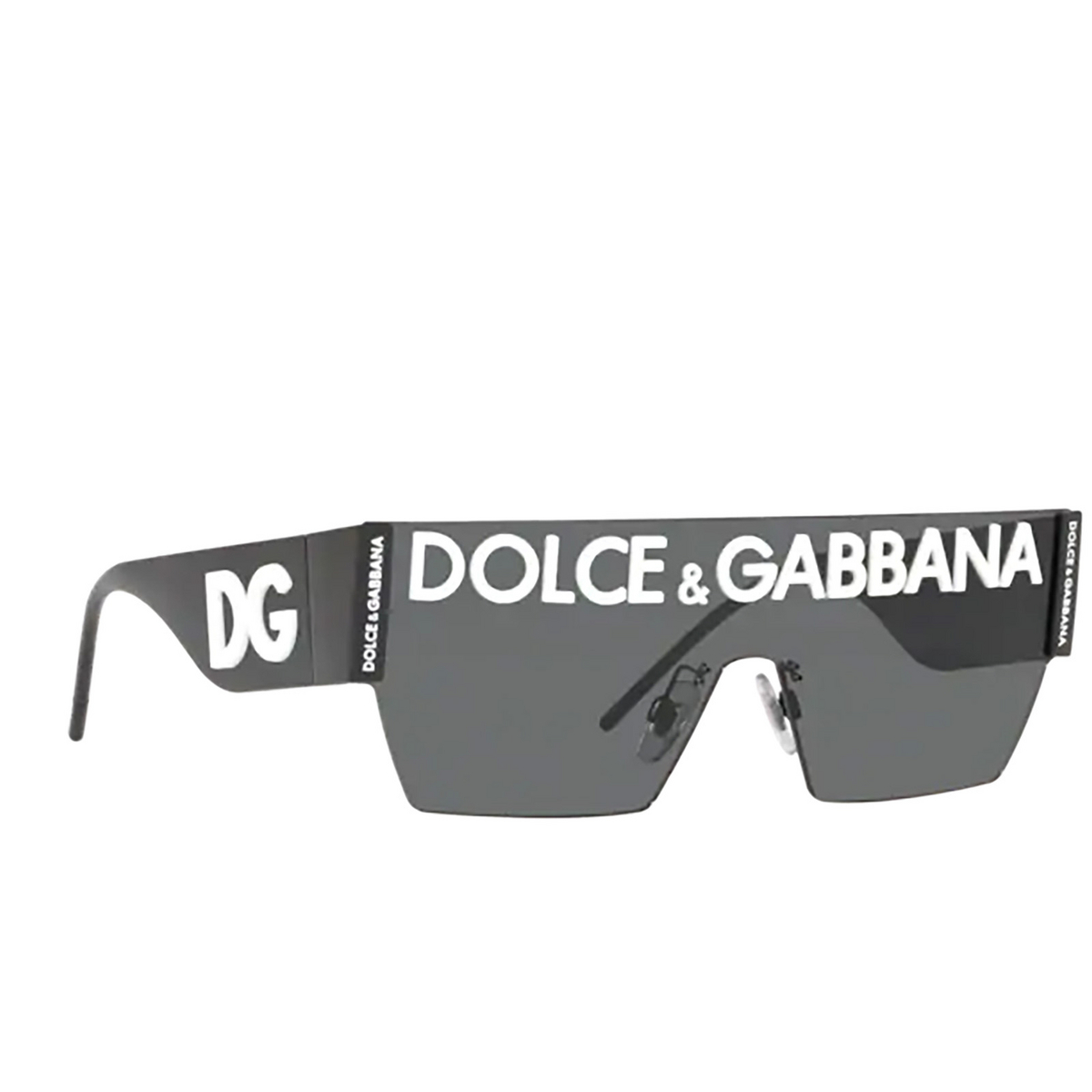 Dolce & Gabbana® Mask Sunglasses: DG2233 color 01/87 Black - product thumbnail 2/3