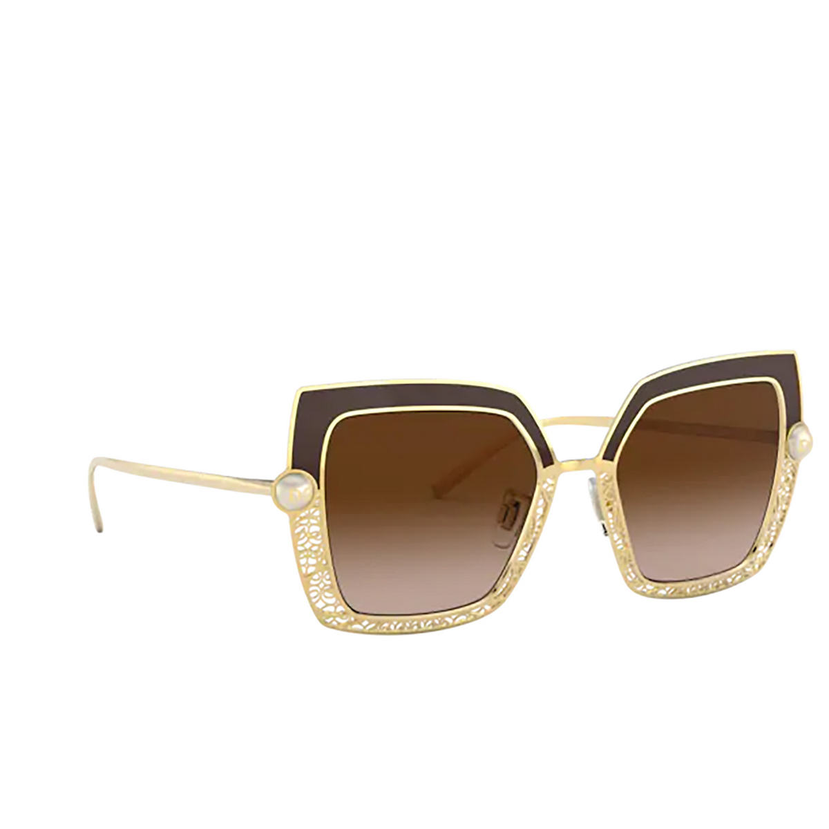 Occhiali da sole Dolce & Gabbana DG2251H 132013 BROWN - anteprima prodotto 2/4