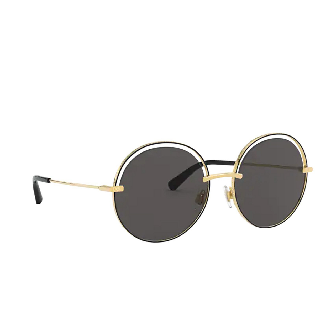 Dolce & Gabbana DG2262 Sunglasses 133487 BLACK - three-quarters view