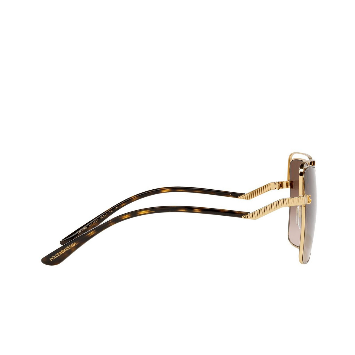 Dolce & Gabbana® Square Sunglasses: DG2268 color 134413 Gold/brown - product thumbnail 3/3
