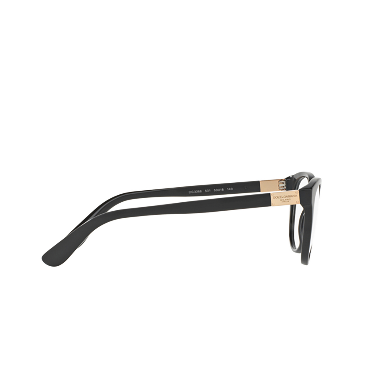 Dolce & Gabbana DG3268 Eyeglasses 501 Black - 3/4