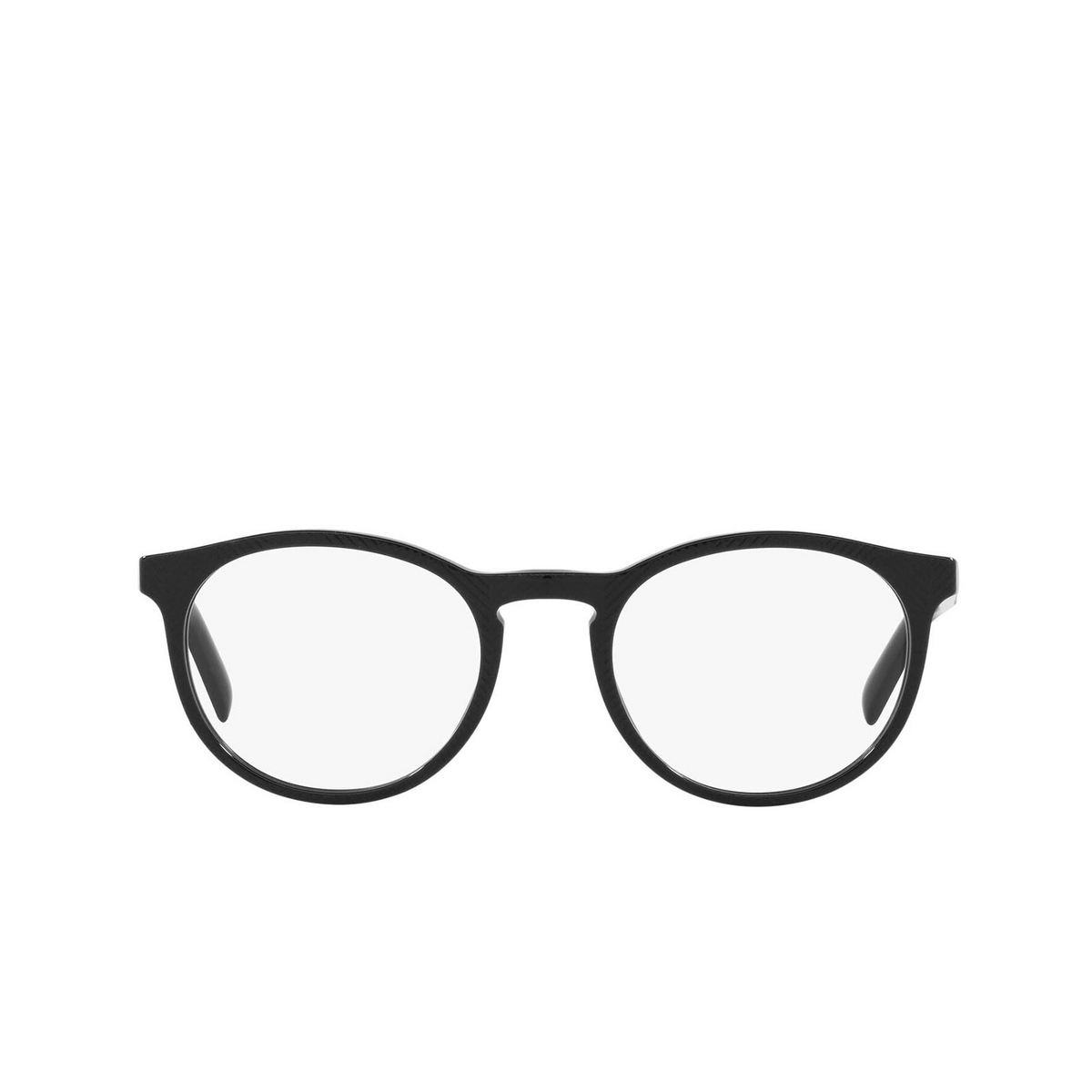 Dolce & Gabbana® Round Eyeglasses: DG3309 color Nero Texture Spigato 3298 - front view.