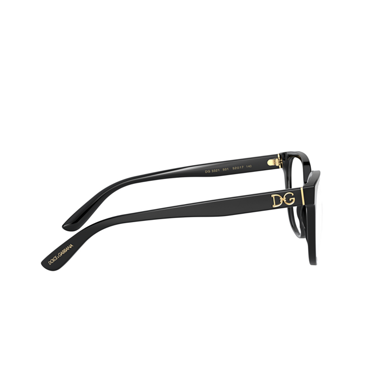 Occhiali da vista Dolce & Gabbana DG3321 501 BLACK - anteprima prodotto 3/4