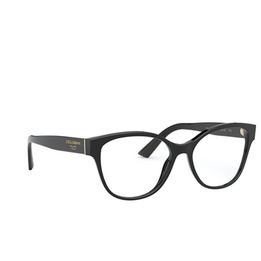Dolce & Gabbana DG3322 Eyeglasses 501 black - three-quarters view