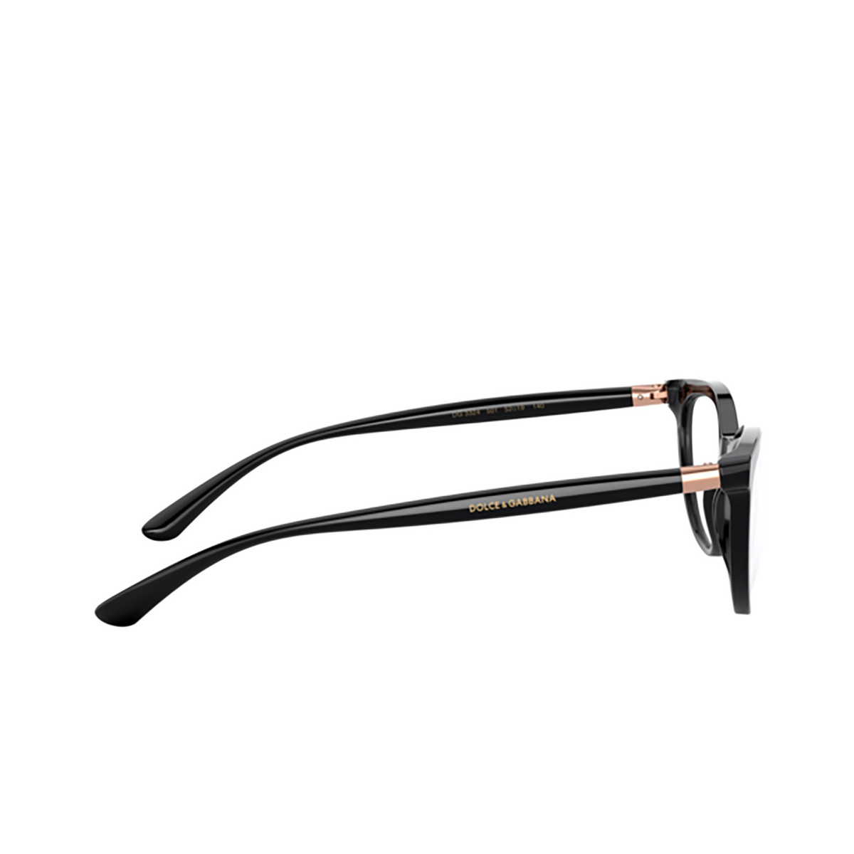 Dolce & Gabbana® Butterfly Eyeglasses: DG3324 color Black 501 - 3/3.