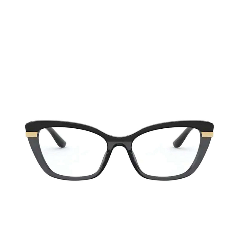 Dolce & Gabbana DG3325 Eyeglasses 3246 black on transparent black - 1/4