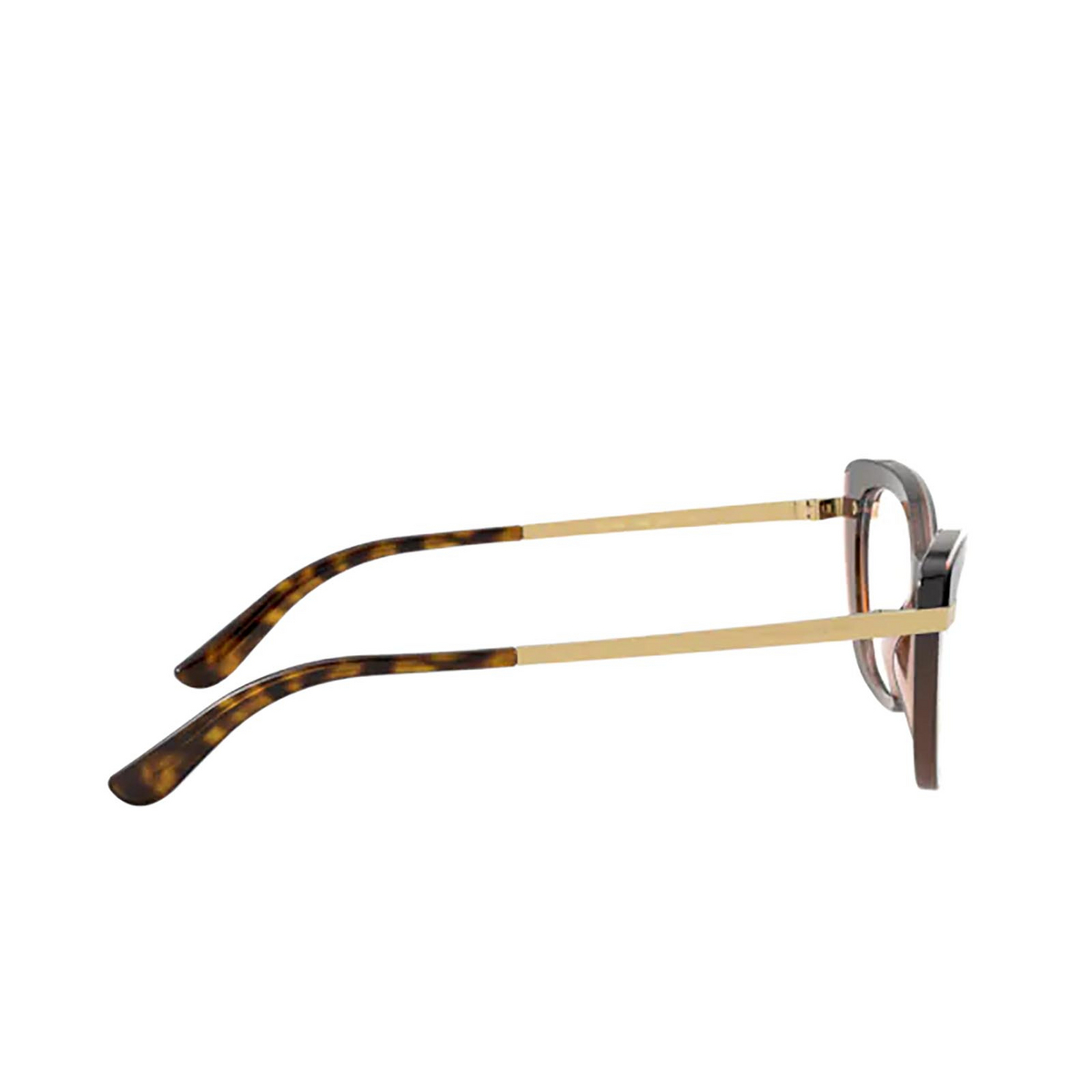 Dolce & Gabbana® Cat-eye Eyeglasses: DG3325 color Havana On Transparent Brown 3256 - 3/3.