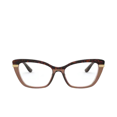 Dolce & Gabbana DG3325 Korrektionsbrillen 3256 havana on transparent brown - Vorderansicht