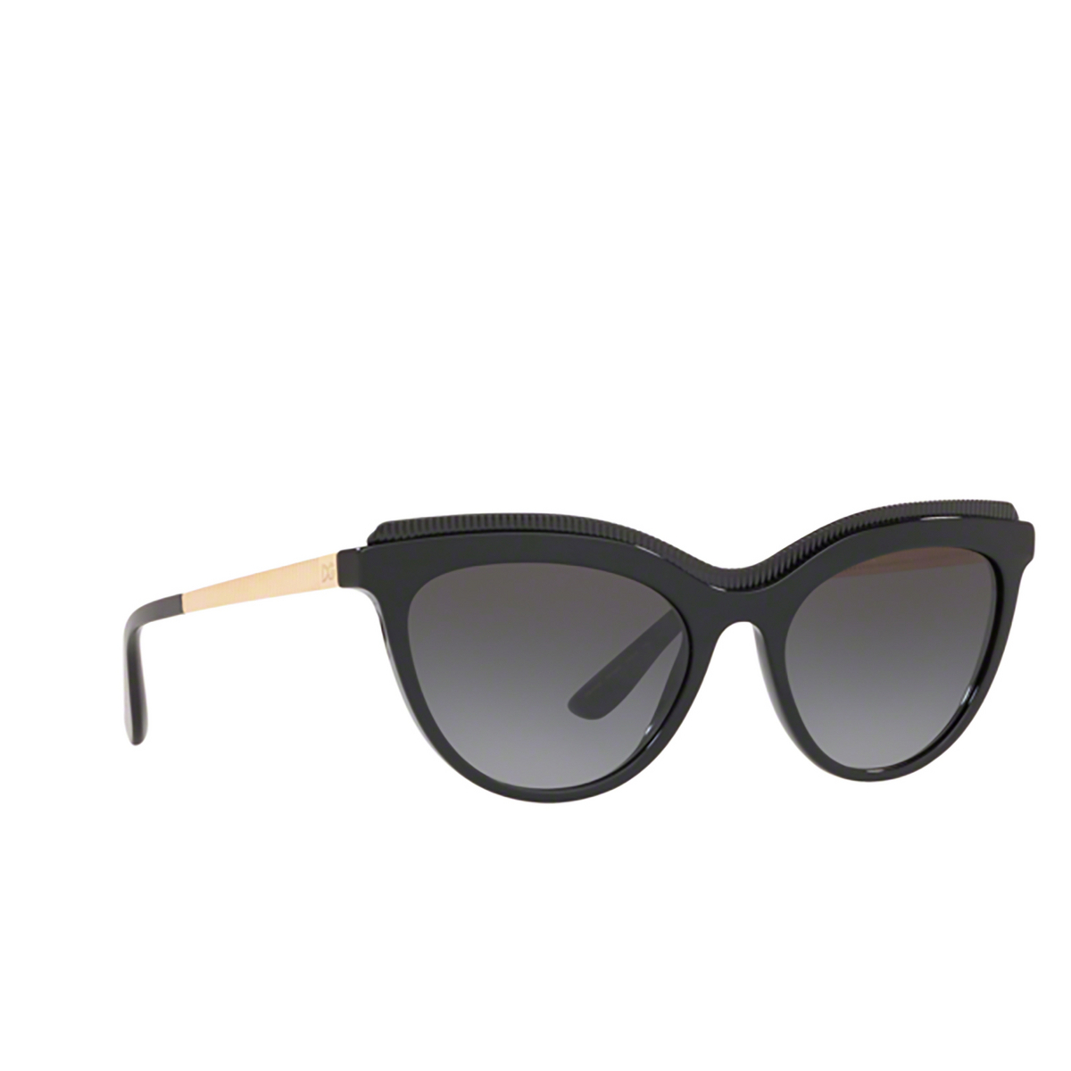 Dolce & Gabbana DG4335 Sunglasses 501/8G Black - three-quarters view