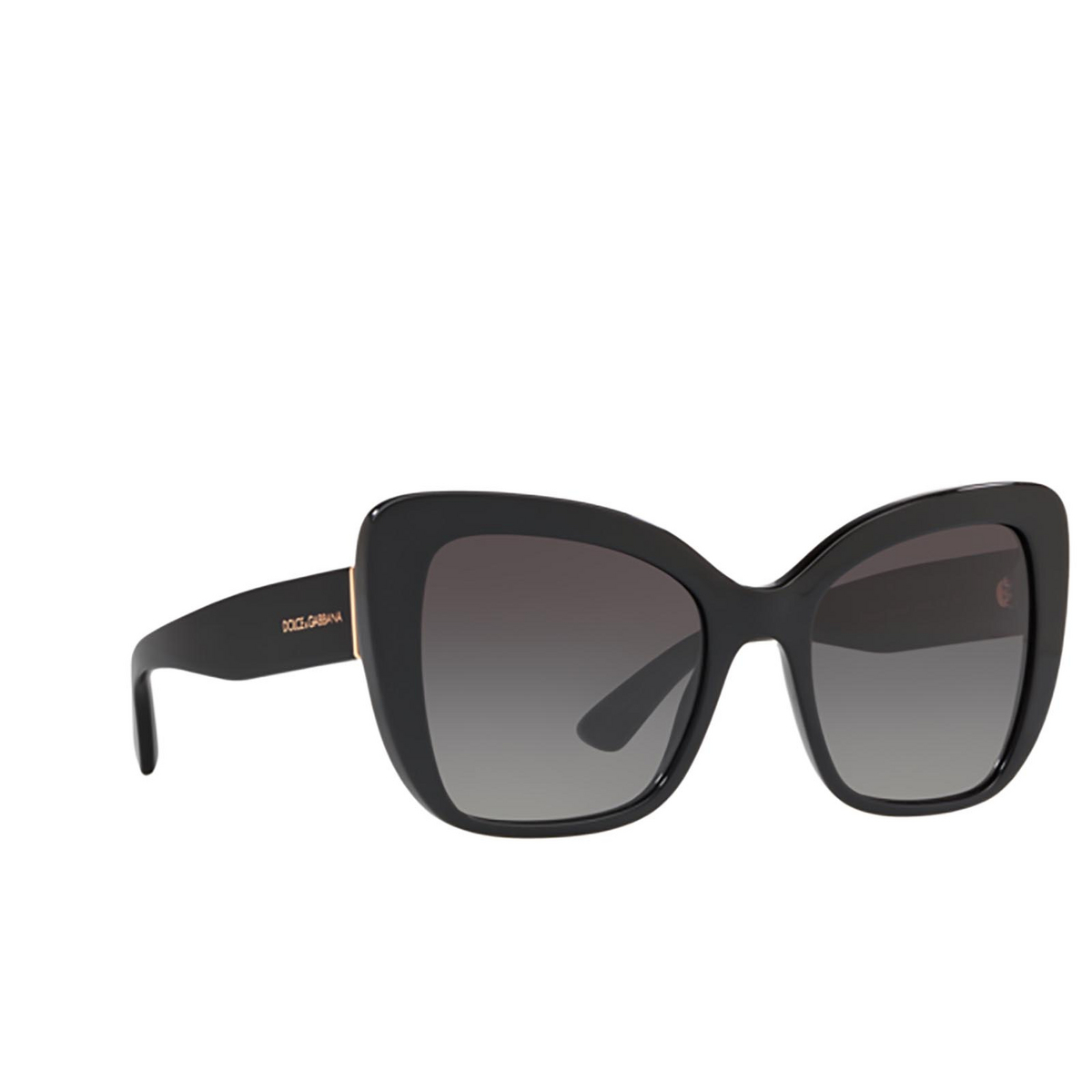 Dolce & Gabbana DG4348 Sunglasses 501/8G BLACK - three-quarters view