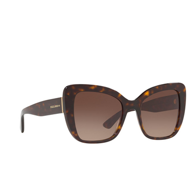 Dolce & Gabbana DG4348 Sunglasses 502/13 havana - three-quarters view
