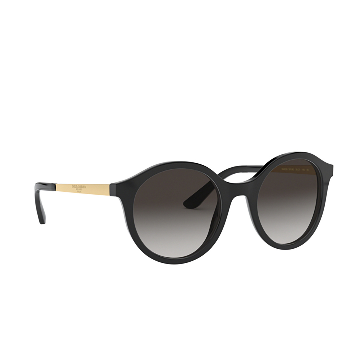 Dolce & Gabbana® Round Sunglasses: DG4358 color 501/8G Black - product thumbnail 2/3